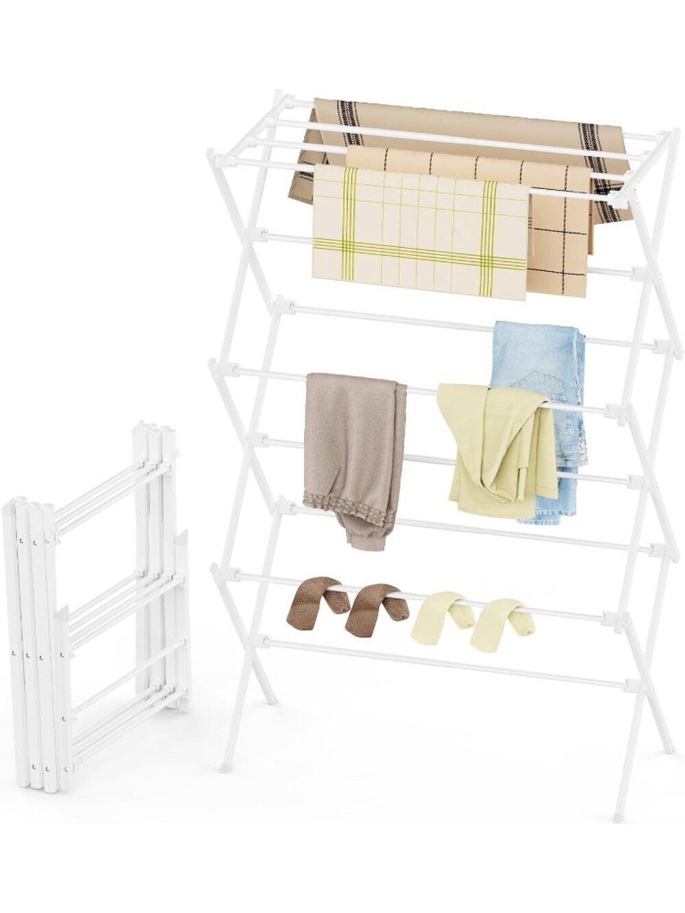 New Drying Rack Clothing, 3-Tier Clothes Drying Rack Foldable - Picture 1 of 7